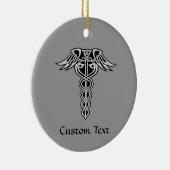 Celtic Knot Caduceus Keramisch Ornament (Rechts)