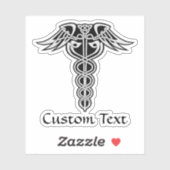 Celtic Knot Caduceus Sticker (Vel)