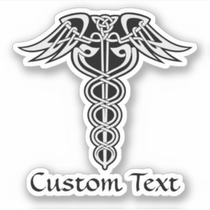 Celtic Knot Caduceus Sticker