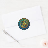 Celtic Knot Colorful Knotwork Ronde Sticker (Envelop)