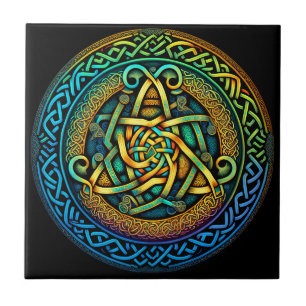 Celtic Knot Colorful Knotwork Tegeltje