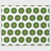 Celtic Knot Compass on Green Square Sticker Cadeaupapier (Vlak)
