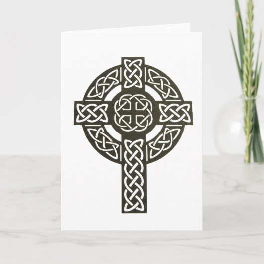 Celtic Knot Cross Feestdagen Kaart (Voorkant)
