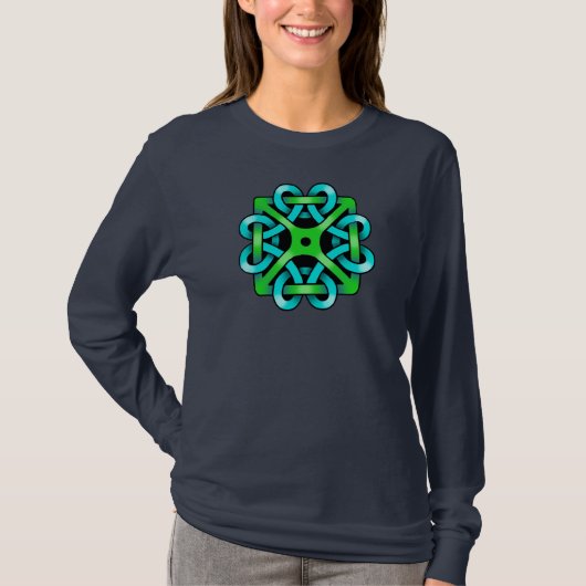 Celtic Knot Dames Long Slapt T-Shirt (Voorkant)