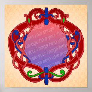 Celtic Knot Design Creëer Uw eigen foto Poster