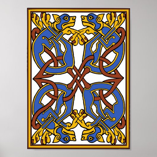 Celtic Knot Design met Honden Poster (Voorkant)