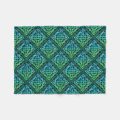 Celtic Knot - Diamond Blue Green Fleece Blanket (Voorkant (Horizontaal))