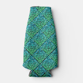 Celtic Knot - Diamond Blue Green Flesjeskoeler (Voorkant)