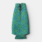 Celtic Knot - Diamond Blue Green Flesjeskoeler (Achterkant)