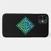Celtic Knot - Diamond Blue Green iPhone 11 Hoesje (Achterkant (horizontaal))