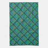 Celtic Knot - Diamond Blue Green Theedoek (Verticaal)