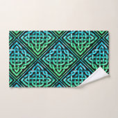 Celtic Knot - Diamond Blue Green Towel Set Bad Handdoek (Handdoek)