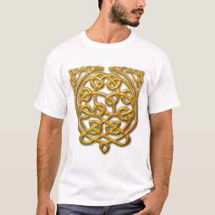Celtic Knot Dragons - Gold T-shirt