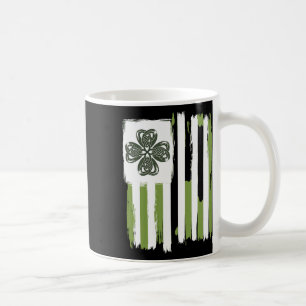 Celtic Knot Four Leaf Clover Stripes Design St Pat Koffiemok
