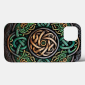 Celtic Knot Green Gold Knotwork Case-Mate iPhone Case (Achterkant (horizontaal))