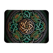 Celtic Knot Green Gold Knotwork Magneet (Horizontaal)