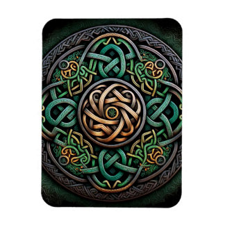 Celtic Knot Green Gold Knotwork Magneet