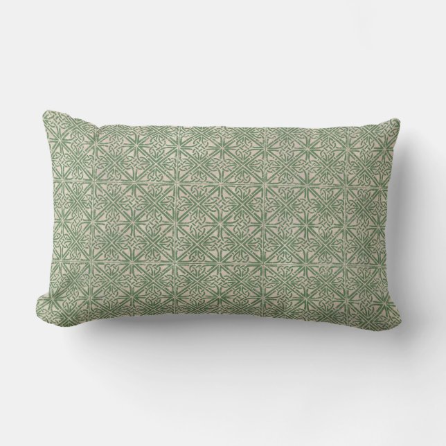 Celtic Knot Green Pattern Kussen (Voorkant)