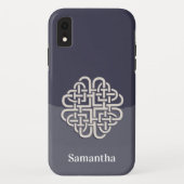 Celtic Knot Heart met naam Case-Mate iPhone Case (Achterkant)