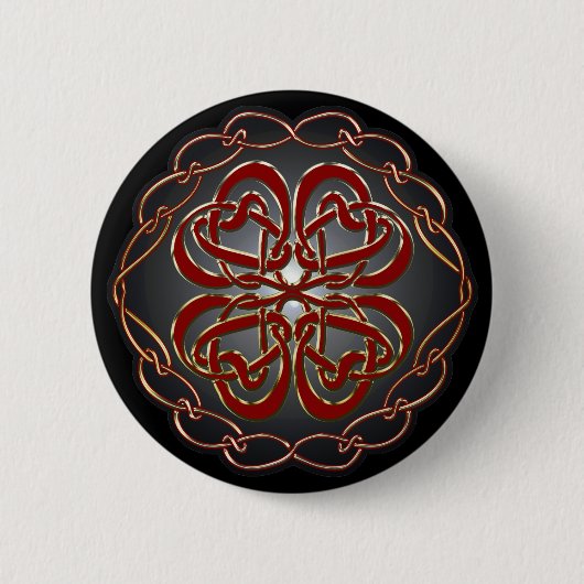Celtic knot Hearts Ronde Button 5,7 Cm (Voorkant)