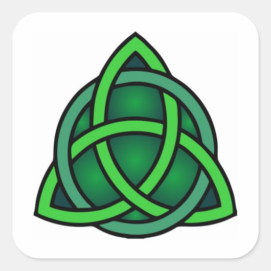 celtic knot ierland oud symbool pagan irish gre vierkante sticker (Voorkant)