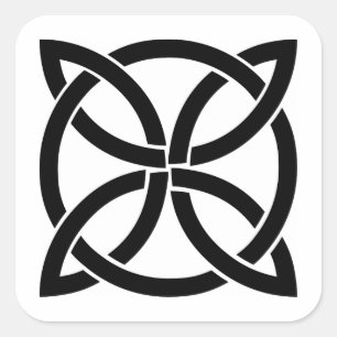 celtic knot ierland oud symbool pagan vierkante sticker