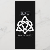Celtic Knot Initialen - Menu Kaart zwart (Achterkant)