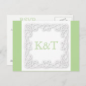 Celtic Knot Initialen - RSVP Briefkaart (Voorkant / Achterkant)