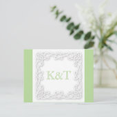 Celtic Knot Initialen - RSVP Briefkaart (Staand voorkant)