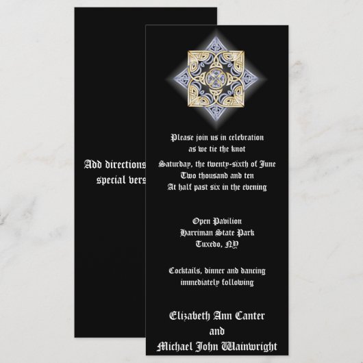 Celtic Knot Invitation Kaart (Voorkant / Achterkant)