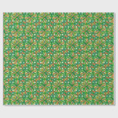 Celtic Knot Irish Braid Pattern Green  Cadeaupapier (Vlak)