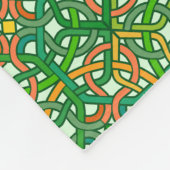 Celtic Knot Irish Braid Pattern Green Fleece Deken (Hoek)