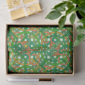 Celtic Knot Irish Braid Pattern Green  Tissuepapier (Geschenk)