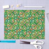 Celtic Knot Irish Braid Pattern Green  Tissuepapier (Craft)