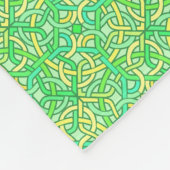 Celtic Knot Irish Braid Pattern Green Yellow Fleece Deken (Hoek)