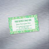 Celtic Knot Irish Braid Pattern Green Yellow Magnetisch Visitekaartje (Voorbeeld)