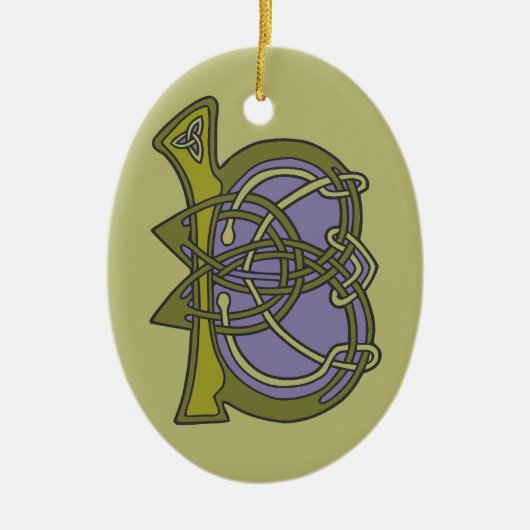 Celtic Knot letter initiaal monogram B Keramisch Ornament (Voorkant)