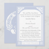 Celtic Knot Lijst Invitation - Lichtblauw Kaart (Voorkant / Achterkant)