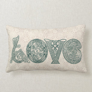 Celtic Knot Love, St Patrick's Day, Irish Letters Kussen