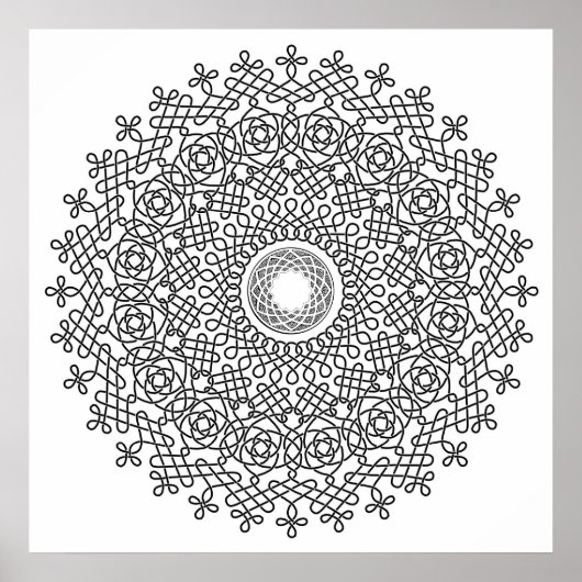 Celtic Knot Mandala 1 Poster (Voorkant)