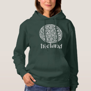 Celtic Knot Medallion Round Design, Iers kunstwerk Hoodie