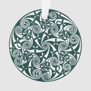 Celtic Knot Medallion Round Design, Iers kunstwerk Ornament