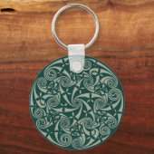 Celtic Knot Medallion Round Design, Iers kunstwerk Sleutelhanger (Voorkant)