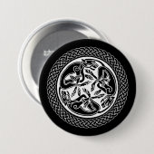 Celtic Knot met honden Ronde Button 7,6 Cm (Voorkant /achterkant)