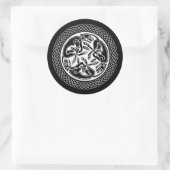Celtic Knot met honden Ronde Sticker (Tas)