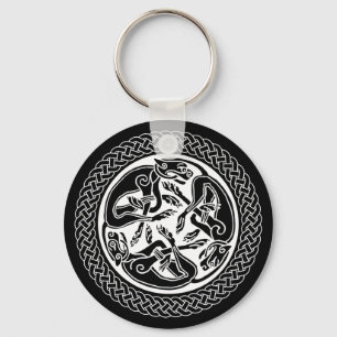 Celtic Knot met honden Sleutelhanger