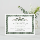 Celtic Knot | Modern Floral Irish Wedding Kaart (Staand voorkant)
