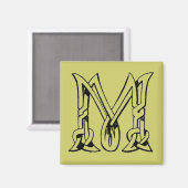  Celtic Knot Monogram Letter M Magneet (Voorkant / Achterkant)