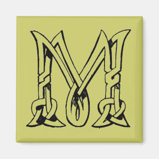  Celtic Knot Monogram Letter M Magneet