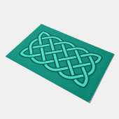 Celtic Knot Pattern, Turquoise, Aqua en Blauwgroen Deurmat (Schuin)